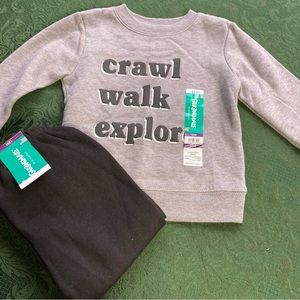 GARANIMALS NWT 2PC SWEAT SHIRT & PANTS SIZE 12M
